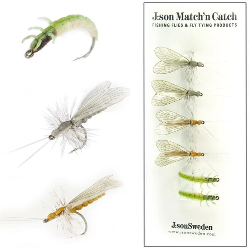 PACK DE 6 MOUCHES J:SON MATCH’N CATCH CADDIS LARGE 1 PACK DE 6 MOUCHES J:SON MATCH’N CATCH CADDIS LARGE
